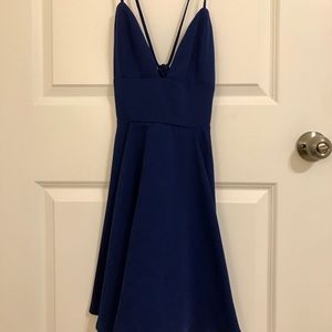 Royal blue cocktail dress